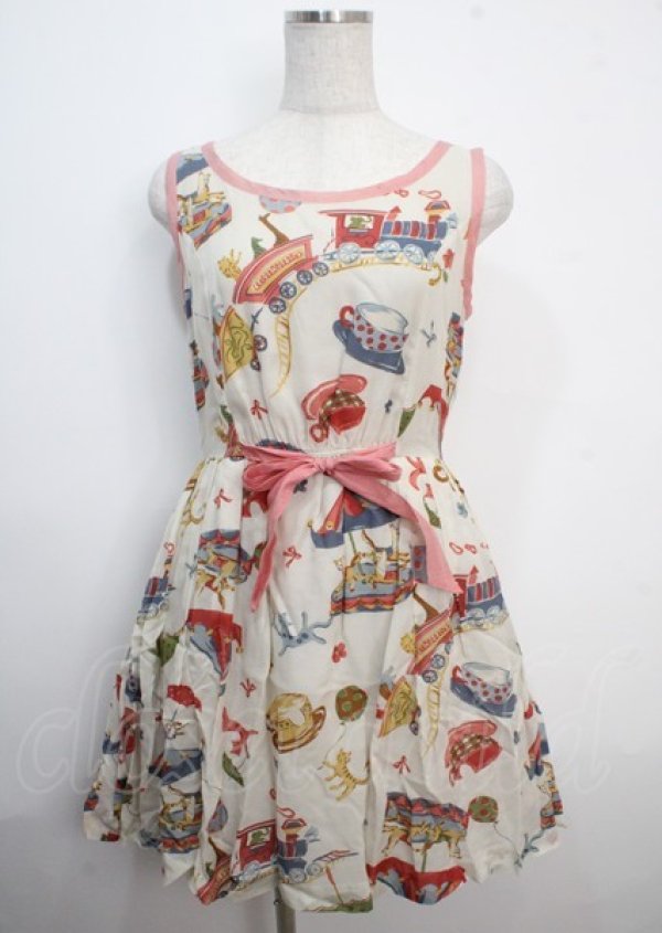 画像1: Jane Marple / Wonder Land ノースリーブワンピース M アイボリー Y-25-03-22-072-JM-OP-SZ-ZY (1)