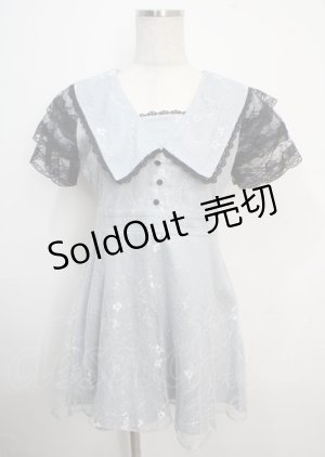 画像: Bubbles / 総レースワンピース  サックス Y-25-03-22-081-CA-OP-SZ-ZS