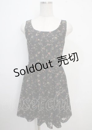 画像: MILK / Ribbon lap dress  ブラックフラワーレース Y-25-03-22-084-ML-OP-SZ-ZY
