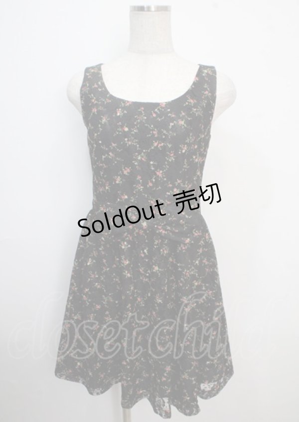 画像1: MILK / Ribbon lap dress  ブラックフラワーレース Y-25-03-22-084-ML-OP-SZ-ZY (1)