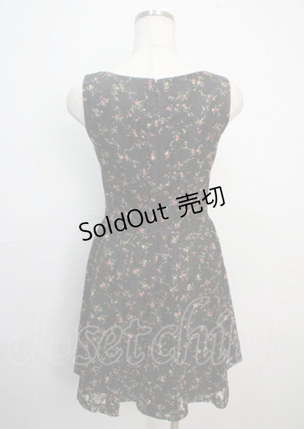 画像2: MILK / Ribbon lap dress  ブラックフラワーレース Y-25-03-22-084-ML-OP-SZ-ZY (2)