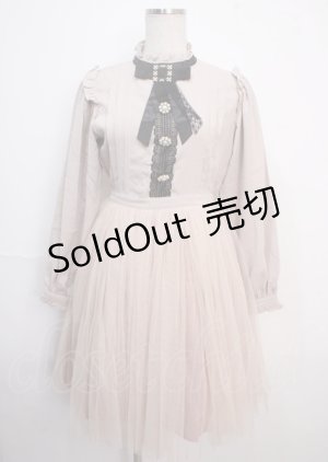 画像: Swankiss / ビジューリボン付き切換ワンピース  ピンク Y-25-03-22-090-CA-OP-SZ-ZT0330F