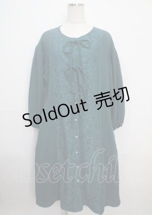 画像: axes femme / 連リボンレース切替ワンピース F グリーン Y-25-03-22-091-AX-OP-SZ-ZI