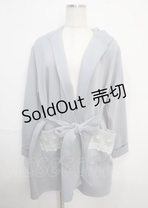 画像: axes femme / レース使いコーディガン M サックス Y-25-03-22-100-AX-TO-SZ-ZT201