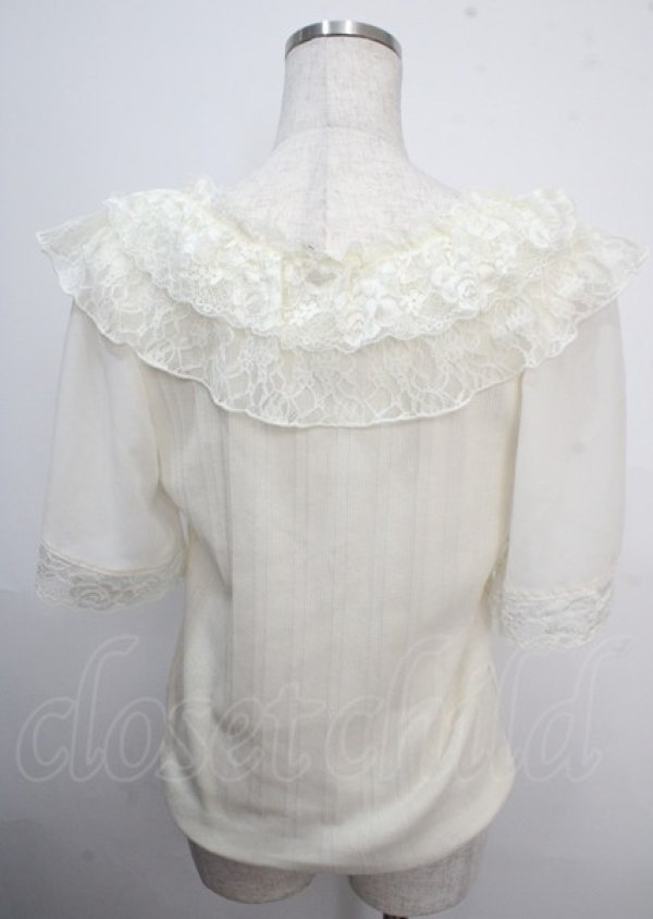 画像2: axes femme / シフォンローズプルオーバー M 生成り Y-25-03-22-011-AX-TO-SZ-ZS (2)