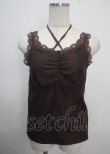 画像1: axes femme / 3WAY総レースタンクトップ F Dブラウン Y-25-03-22-012-AX-TO-SZ-ZY (1)