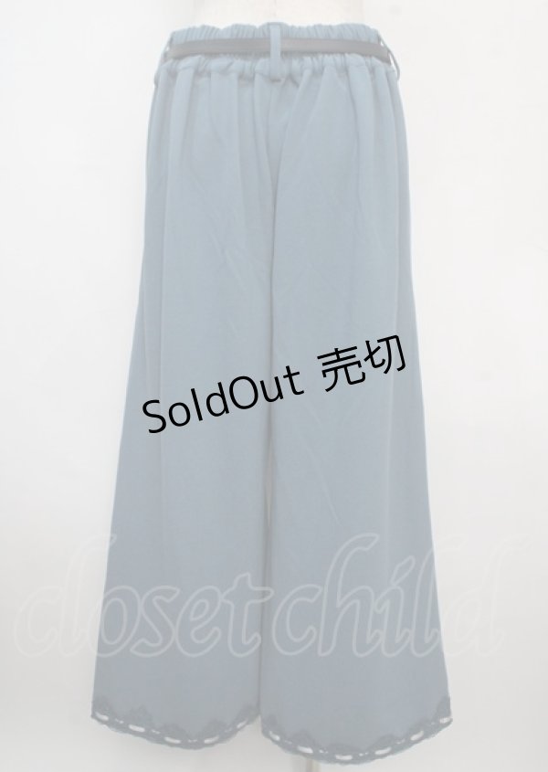 画像2: axes femme / ベルト付裾レースワイドパンツ M Bグリーン Y-25-03-22-112-AX-PA-SZ-OS (2)