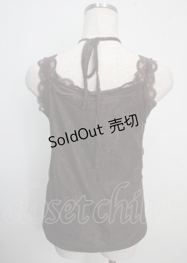 画像2: axes femme / 3WAY総レースタンクトップ F Dブラウン Y-25-03-22-012-AX-TO-SZ-ZY (2)