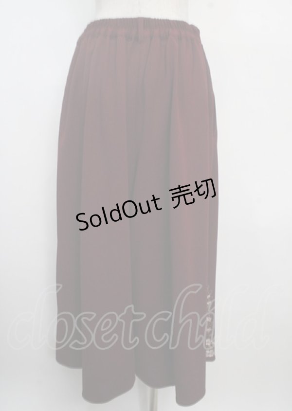 画像2: axes femme / リラックスカットソーパンツ M ワイン Y-25-03-22-115-AX-PA-SZ-ZY (2)