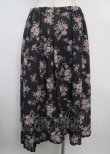 画像2: axes femme Red label / ブーケ柄フィッシュテールスカート S 黒 Y-25-03-22-117-PU-SK-SZ-ZI (2)
