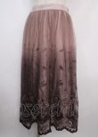 画像1: axes femme / グラデチュール刺繍スカート M ワイン Y-25-03-22-120-AX-SK-SZ-ZS (1)