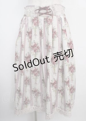 画像: axes femme / シャンデリアフラワー柄スカート F 生成り Y-25-03-22-122-AX-SK-SZ-ZS