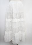 画像2: axes femme NOSTALGIE / コットンティアードスカート M 白 Y-25-03-22-123-AX-SK-SZ-ZY (2)
