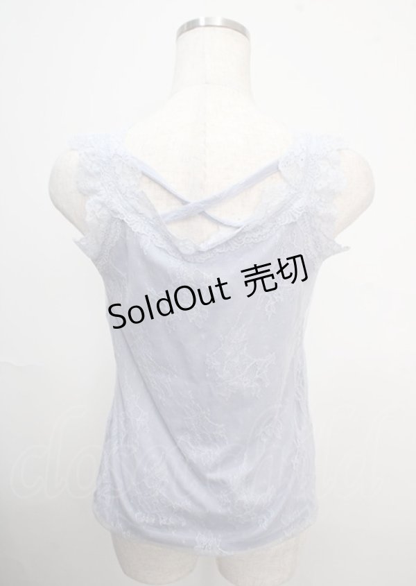 画像2: axes femme / クロス総レース2WAYタンク M ブルー Y-25-03-22-014-AX-TO-SZ-ZY (2)