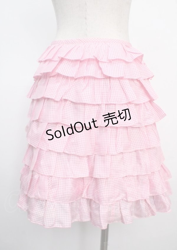画像2: Jane Marple / デニム×ギンガムチェックのリバーシブルスカート M インディゴ×ピンク Y-25-03-22-132-JM-SK-SZ-ZY (2)