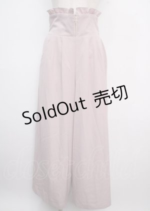 画像: Ank Rouge / ハイウエストワイドパンツ  ピンク Y-25-03-22-163-CA-PA-SZ-ZY