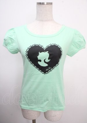画像: MILK / シルエットパフトップス  メロン×ブラックプリント Y-25-03-22-020-ML-TO-SZ-ZY