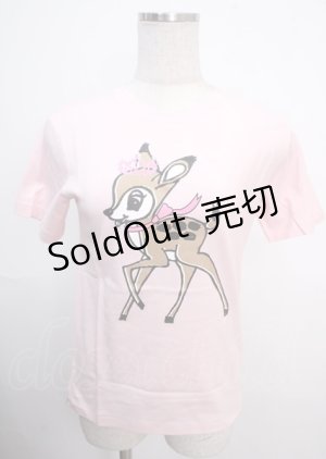 画像: MILK / バンビプリントTシャツ  ピンク Y-25-03-22-022-ML-TO-SZ-ZY