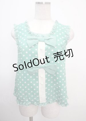 画像: MILK / ペンシルドットトップス  グリーン Y-25-03-22-003-ML-TO-SZ-ZY