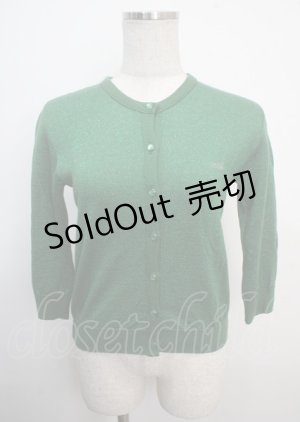 画像: MILK / ロゴ刺繍ラメカーディガン  グリーン Y-25-03-22-043-ML-TO-SZ-ZY