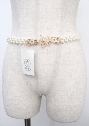 画像: axes femme / スターライトパールゴムベルト  ゴールド Y-25-03-23-001-AX-ZA-SZ-ZY