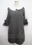 画像1: axes femme / 七分袖サックワンピース M グレー Y-25-03-23-051-AX-OP-SZ-ZT078 (1)