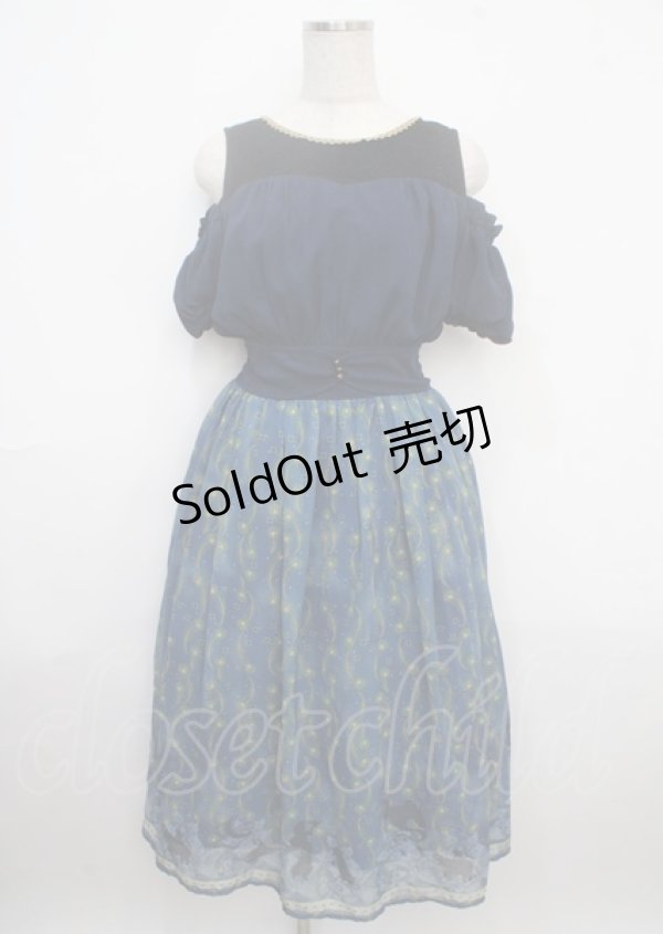 画像1: axes femme POETIQUE / ディズニーアラジン/ワンピース M 紺 Y-25-03-23-052-AX-OP-SZ-ZY (1)