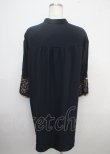 画像2: axes femme / 袖刺繍Aラインシャツワンピース M 紺 Y-25-03-23-057-AX-OP-SZ-ZI (2)