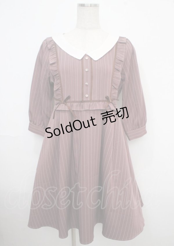 画像1: axes femme POETIQUE / 配色リボンブロッキングワンピース M ピンク Y-25-03-23-060-AX-OP-SZ-ZY (1)