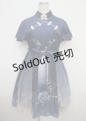 画像: 熊逗醤（海外ロリータブランド） / 中華風ワンピース  紺 Y-25-03-23-085-LO-OP-SZ-ZY