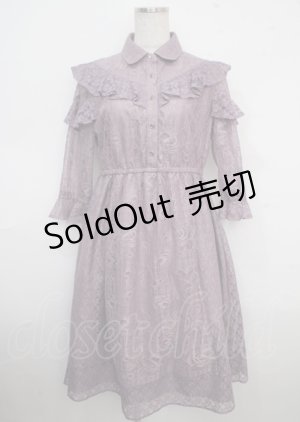 画像: axes femme / 総レースワンピース  ラベンダー Y-25-03-23-088-AX-OP-SZ-ZY
