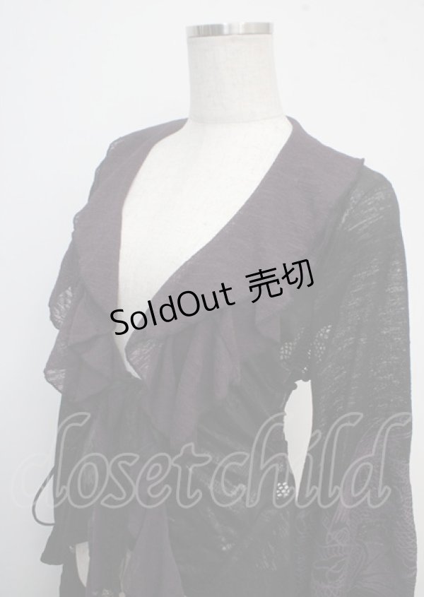 画像3: Qutie Frash / 龍pt着物袖カーディガン  黒×紫 Y-25-03-23-099-QU-TO-SZ-ZY (3)