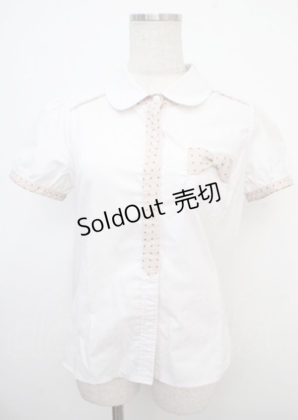 画像1: Blue rouge / ドットラインブラウス  オフ Y-25-03-23-009-CA-BL-SZ-ZY (1)