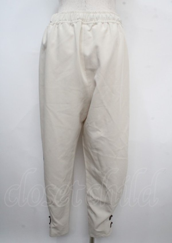画像2: axes femme POETIQUE / チャイナボタンラインパンツ M ベージュ Y-25-03-23-120-AX-PA-SZ-ZY (2)