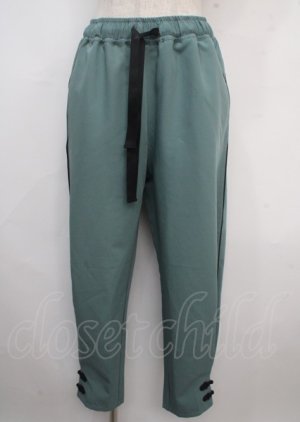 画像: axes femme POETIQUE / チャイナボタンラインパンツ M グリーン Y-25-03-23-121-AX-PA-SZ-OS