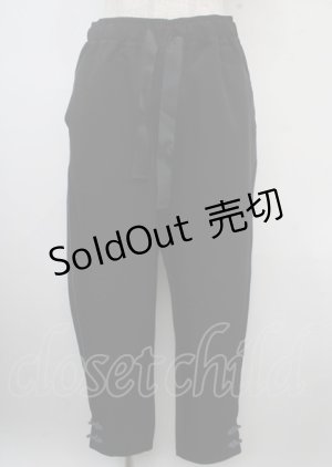 画像: axes femme POETIQUE / チャイナボタンラインパンツ M 黒 Y-25-03-23-125-AX-PA-SZ-ZY