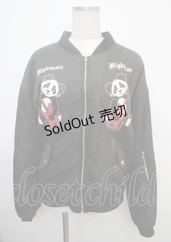 画像1: Jamie エーエヌケー / パンダMA-1 M 黒 Y-25-03-23-020-LO-JA-SZ-ZY (1)