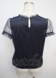 画像2: Ank Rouge / ワンポイント刺繍ドットチュールカットソー M コン Y-25-03-23-028-CA-TO-SZ-ZY (2)