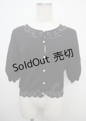 画像: LODISPOTTO / お花モチーフカーディガン M 黒 Y-25-03-23-031-LO-TO-SZ-ZY