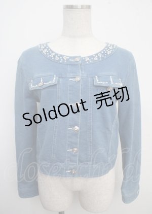 画像: LODISPOTTO / ノーカラーデニムジャケット M ブルー Y-25-03-23-038-LO-JA-SZ-ZY