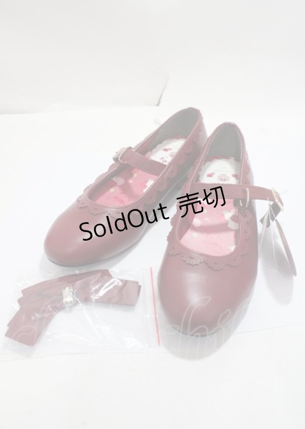 画像1: m petit by misako / AMPUキティベルトパンプス L 濃赤 Y-25-03-26-046-LO-SH-SZ-ZY (1)