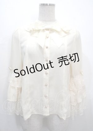 画像: axes femme kawaii / 3段フリル姫袖ブラウス M 生成り Y-25-03-26-048-AX-BL-SZ-ZY