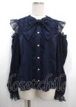 画像1: axes femme kawaii / ブルーミングレースブラウス M 紺 Y-25-03-26-049-AX-BL-SZ-ZY (1)