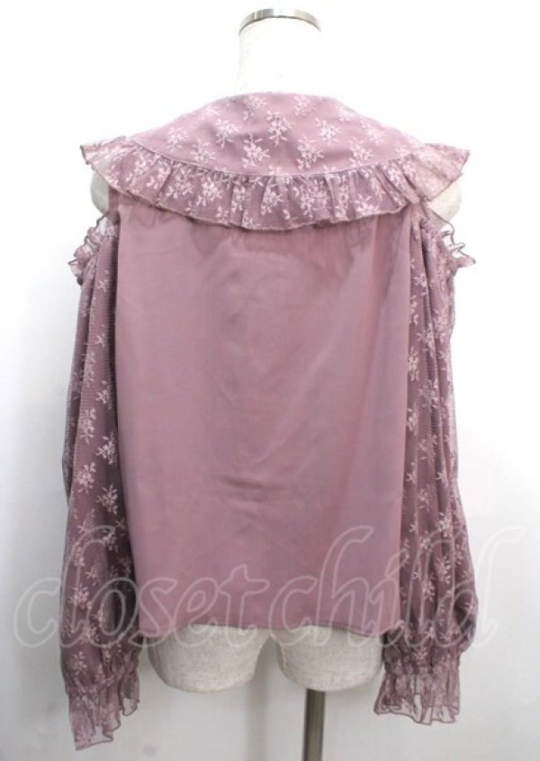画像2: axes femme kawaii / ブルーミングレースブラウス M ピンク Y-25-03-26-052-AX-BL-SZ-OS (2)