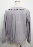 画像2: axes femme POETIQUE / キャットシルエット刺繍ブラウス M グレー Y-25-03-26-054-AX-BL-SZ-ZY (2)