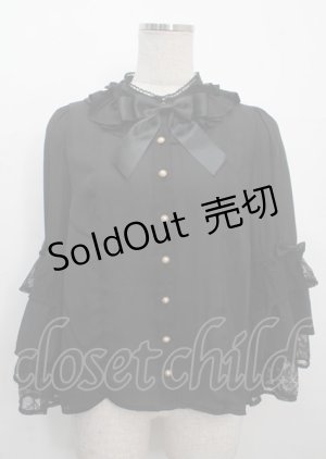 画像: axes femme kawaii / 3段フリル姫袖ブラウス M 黒 Y-25-03-26-057-AX-BL-SZ-ZY
