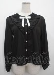 画像1: axes femme POETIQUE / レースビック襟ブラウス M 黒 Y-25-03-26-058-AX-TO-SZ-ZY (1)