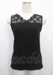 画像1: axes femme / 繊細レースタンクトップ M 黒 Y-25-03-26-062-AX-TO-SZ-ZY (1)