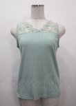 画像1: axes femme / 繊細レースタンクトップ M ミント Y-25-03-26-063-AX-TO-SZ-ZY (1)