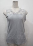 画像1: axes femme / 繊細レースタンクトップ M グレー Y-25-03-26-065-AX-TO-SZ-ZY (1)